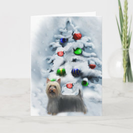 Silky Terrier Christmas Geschenke Feiertagskarte