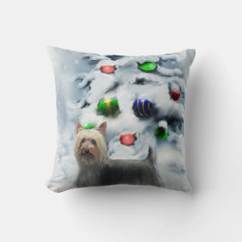 Silky Terrier Christmas Kissen