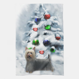 Silky Terrier Christmas Küchentuch