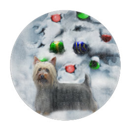 Silky Terrier Christmas Schneidebrett