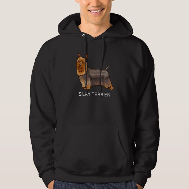 Silky Terrier Crazy Dog Hoodie (Vorderseite)