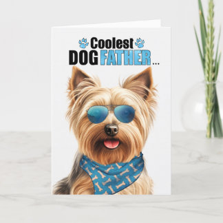 Silky Terrier Dog Coolster Vater Vatertag Feiertagskarte