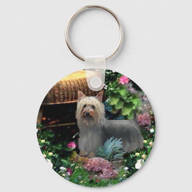 Silky Terrier Kunstgeschenke Schlüsselanhänger (Vorderseite)