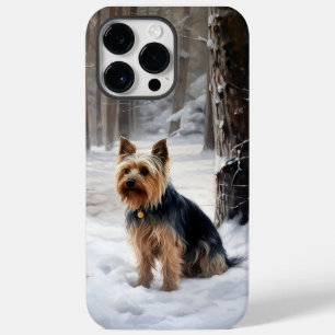 Silky Terrier lässt es Weihnachten schnee Case-Mate iPhone 14 Pro Max Hülle