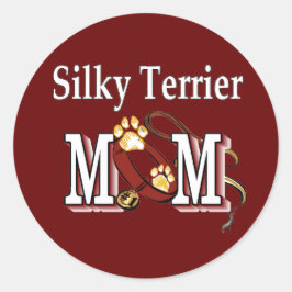 Silky Terrier MAMA Geschenke Runder Aufkleber