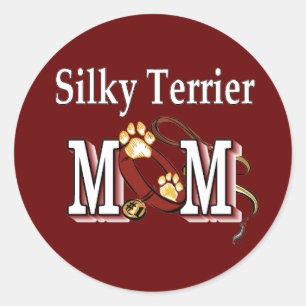 Silky Terrier MAMA Geschenke Runder Aufkleber
