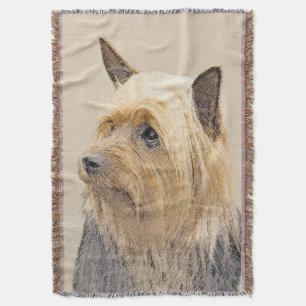 Silky Terrier Painting - Niedliche Original Dog Ar Decke