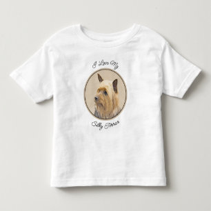 Silky Terrier Painting - Niedliche Original Dog Ar Kleinkind T-shirt
