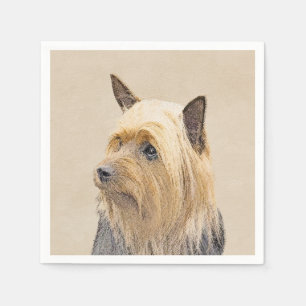 Silky Terrier Painting - Niedliche Original Dog Ar Serviette