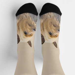 Silky Terrier Painting - Niedliche Original Dog Ar Socken