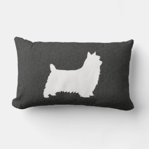 Silky Terrier Silhouette Lendenkissen