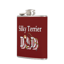 Silky Terrier Vater Flachmann