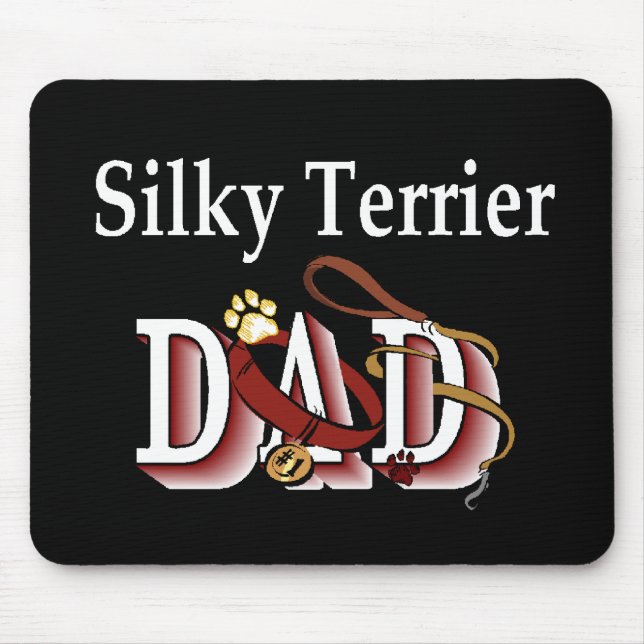 Silky Terrier Vater Geschenke Mousepad (Vorne)