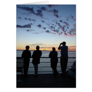 Sillhouettes bei Sonnenuntergang