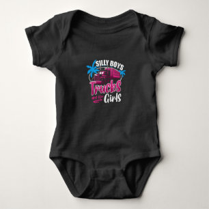 Silly Boys Trucks Are For Girls - Trucker Girl Baby Strampler
