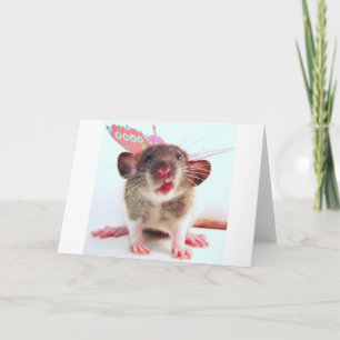 Silly Flutterby Rat Karte