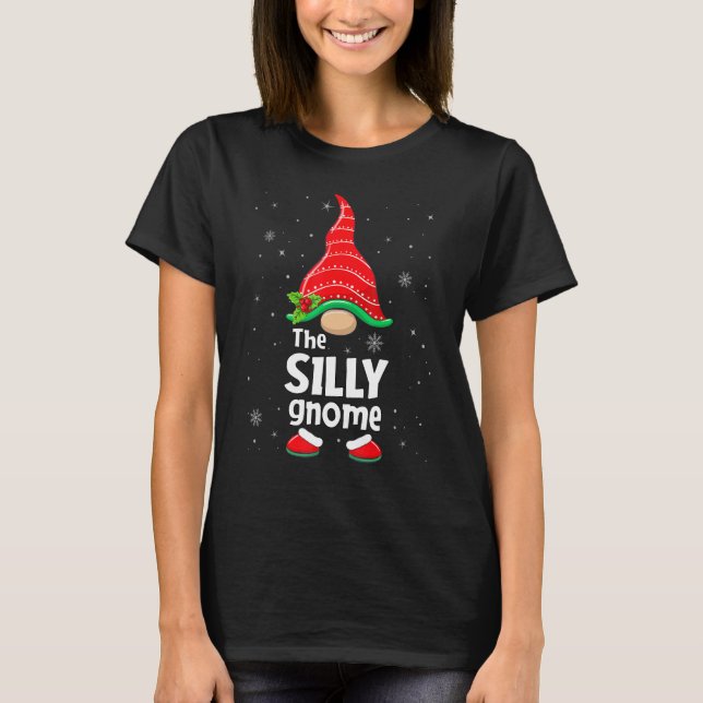 Silly Gnome Matching Family Group Christmas Party  T-Shirt (Vorderseite)