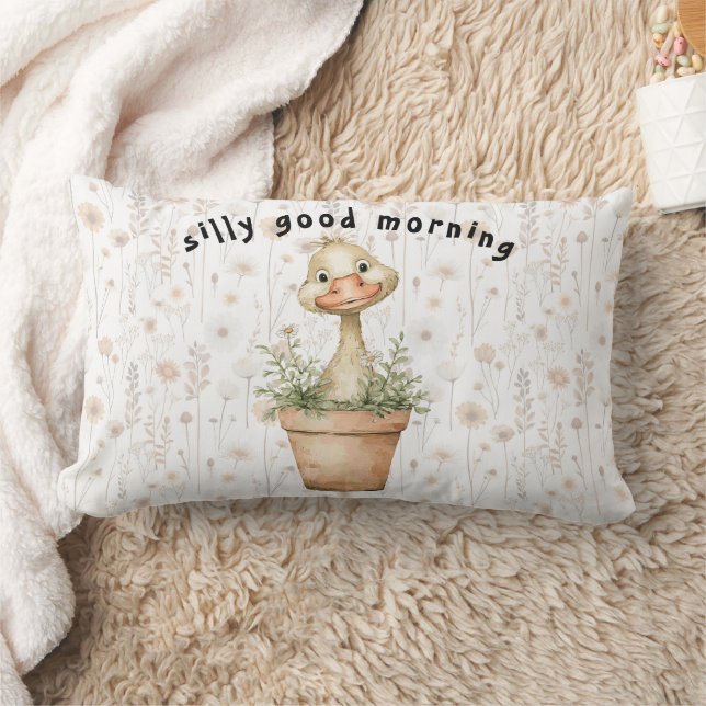 Silly good morning Kitchen Throw Pillow Lendenkissen (Decke)