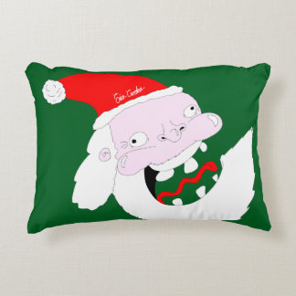 Silly goofy Santa Claus cartoon face Dekokissen