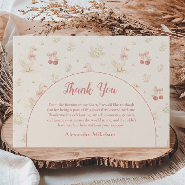 Silly Goose 1st Birthday Baby Shower Dankeskarte (Von Creator hochgeladen)