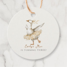 Silly Goose 3rd Birthday Watercolor Geschenkanhänger