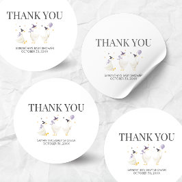 Silly Goose Baby Shower Runder Aufkleber