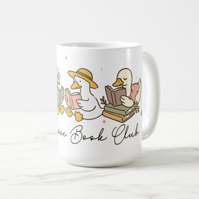 Silly Goose Book Club Reading  Kaffeetasse (VorderseiteRechts)