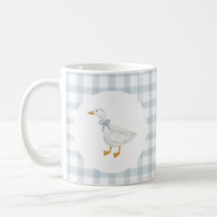 Silly Goose Cottagecore Blau Gingham Baby Shower Kaffeetasse