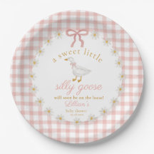 Silly Goose Cottagecore Rosa Gingham-Baby-Party