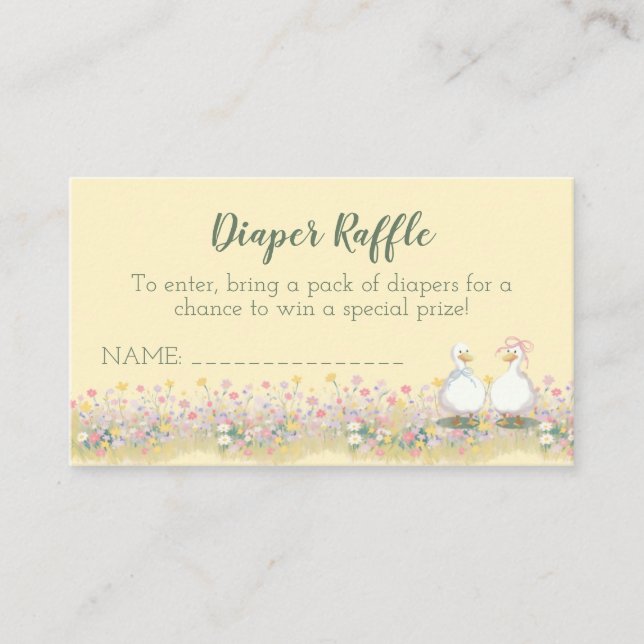 Silly Goose Diaper Raffle Begleitkarte (Vorderseite)