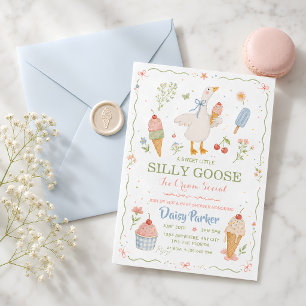 Silly Goose Eiscreme-Party-Baby-Einladung Einladung