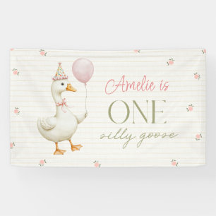 Silly Goose Erster Geburtstag Banner