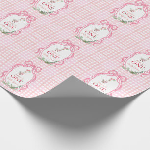 Silly Goose Erster Geburtstag Pink  Geschenkpapier