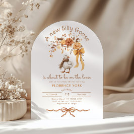 Silly Goose Fall Arch Baby shower Invitation Einladung