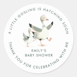 Silly Goose Favor Thank You Baby Shower Runder Aufkleber