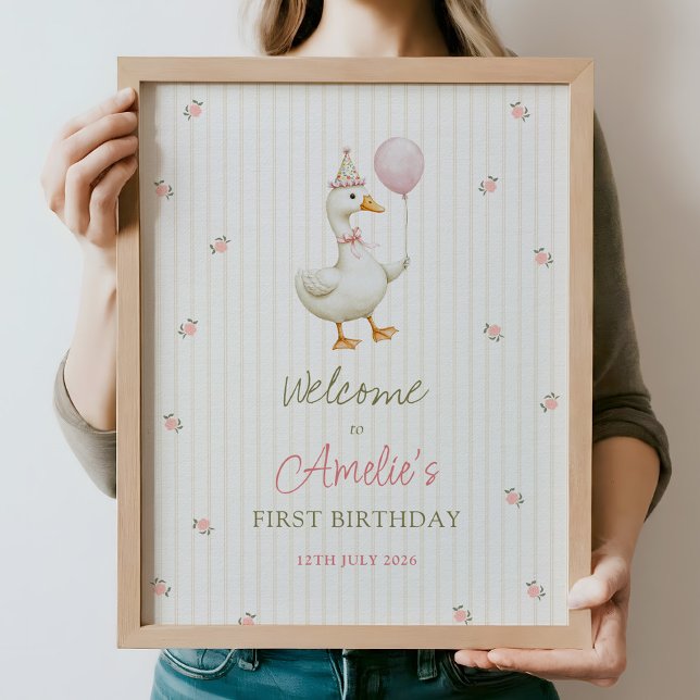 Silly Goose First Birthday Welcome Poster (Von Creator hochgeladen)