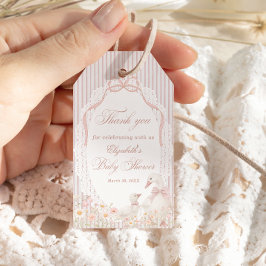 Silly Goose Flower Girl Baby Shower Thank You Geschenkanhänger
