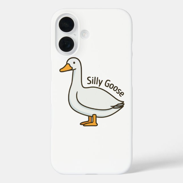 Silly Goose Funny Cartoon Goose Case-Mate iPhone Hülle (Rückseite)