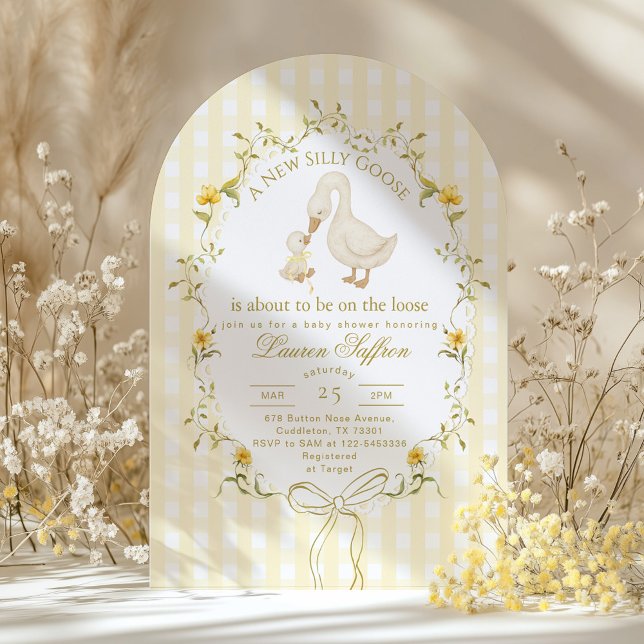 Silly Goose Gender neutral Whimsical Baby Shower Einladung (Von Creator hochgeladen)