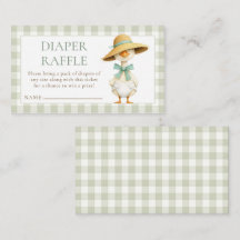 Silly Goose Gingham Diaper Raffle Baby Shower 