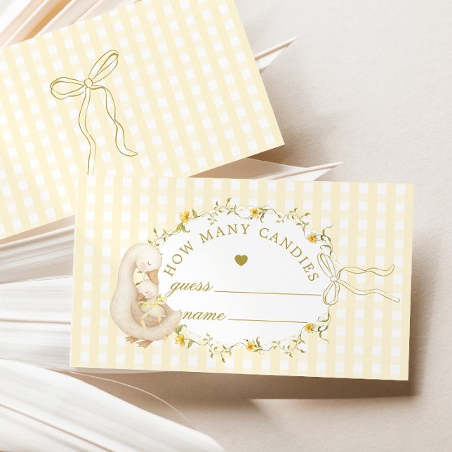 Silly Goose How many candies Baby Shower Begleitkarte (Von Creator hochgeladen)