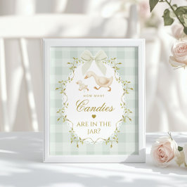 Silly Goose How many candies Sage Gender Neutral Poster