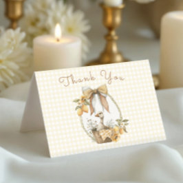 Silly Goose Lemon Watercolor Baby Shower Dankeskarte