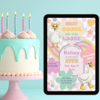 Silly Goose on the Loose Birthday Einladung