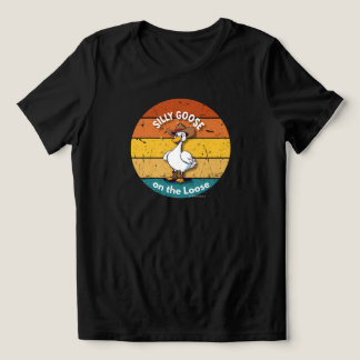 Silly Goose on the Loose – Cowboy Goose Funny West Tri-Blend Shirt