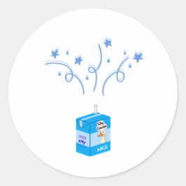 Silly goose party blue runder aufkleber