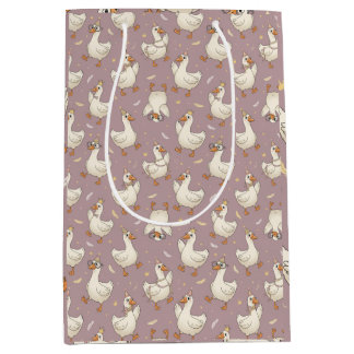 Silly Goose Party – Quirky Birthday Design Mittlere Geschenktüte
