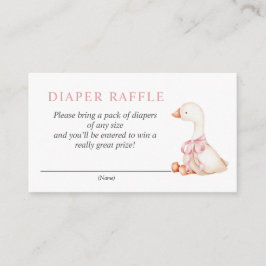 Silly Goose Pink Floral Diaper Raffle Card Begleitkarte