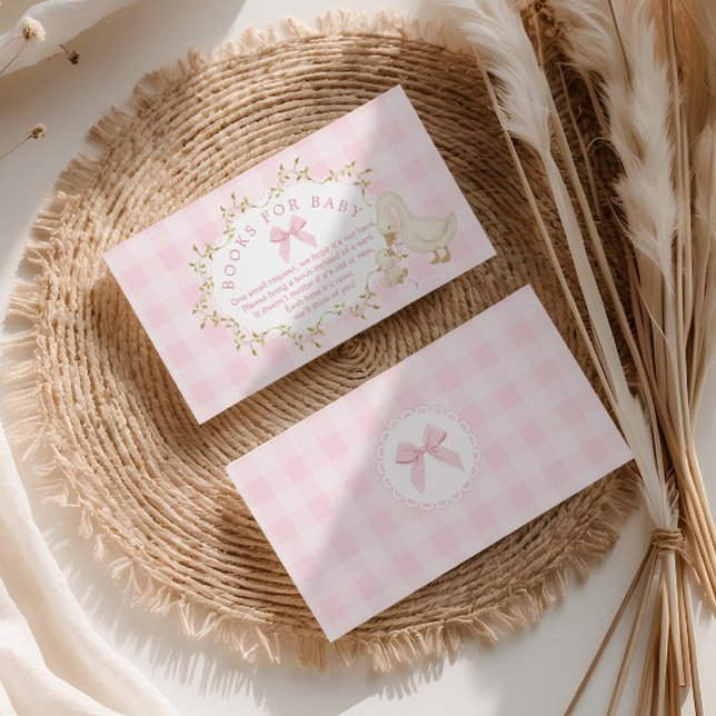 Silly Goose Pink Gingham Books for baby Begleitkarte (Von Creator hochgeladen)