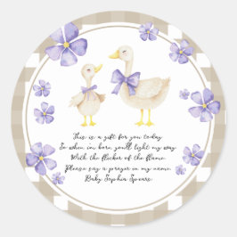 Silly Goose Pray Candle Runder Aufkleber